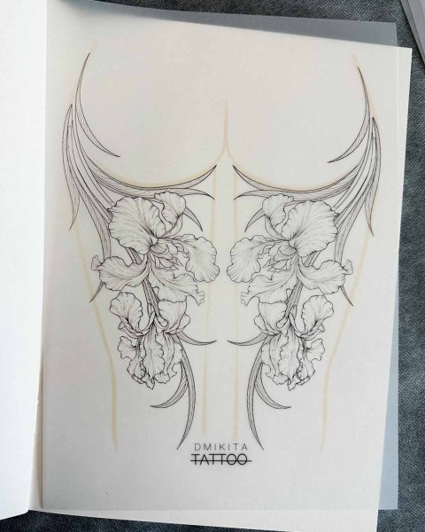 Available mirrored iris flash tattoo by Dominika at Silent Moon, our private tattoo studio in Bermondsey, South East London.