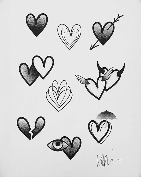 Available heart tattoo designs by Robin at Silent Moon, our private tattoo studio in Bermondsey, South East London.