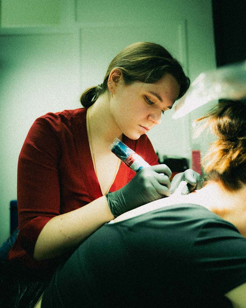 Lubava, fine line tattoo artist — Silent Moon London