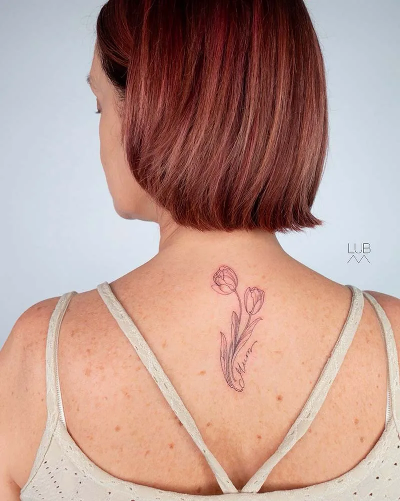 Fine line tattoo — Silent Moon, Bermondsey London